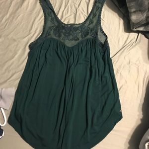 Dark green dress tank top